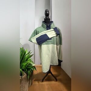 Fat Face Iconic Airlie Green and Blue Color block Men's long sleeve Shirt